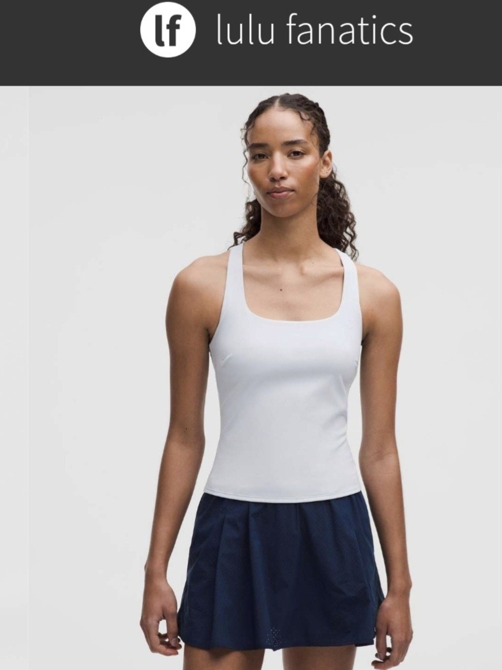lululemon athletica White Square-Neck Tank
